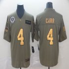 Oakland Raiders #4 Derek Carr Nike green gold Camo 2019 Salute to Service Retired Limited Jersey-BD