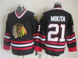 Chicago Blackhawks #21 Stan Mikita black CCM Ice hockey jerseys