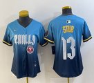 Women Nike Philadelphia Phillies #13 Stub blue majestaic baseball jersey city version 01