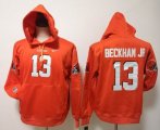 Nike Cleveland Browns Odell Beckham Jr #13 orange nfl Hooded Sweatshirt