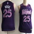 Youth Minnesota Timberwolves #25 Derrick Rose purple nike new nba jersey