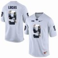 Custom Penn State #9 Jordan Lucas white fashion college football jersey