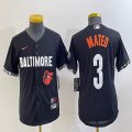 Youth Nike Baltimore Orioles #3 Jorge Mateo black majestic baseball jersey city version-BD 04