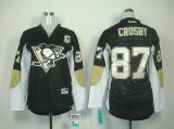 Pittsburgh Penguins #87 Sidney Crosby Black NHL Women Jerseys C Patch