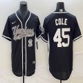 Nike New York Yankees #45 Gerrit Cole black majestic baseball Jersey Joint name 01