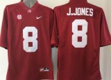 Alabama Crimson Tide #8 Julio Jones Red Stitched NCAA Jersey