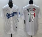 Los Angeles Dodgers #17 Shohei Ohtani Nike white throwback majestic baseball Jersey-BD 05