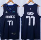 Dallas Mavericks #77 Luca Doncic Dark blue nike nba jerseys 75Th-XD