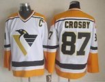 CCM Pittsburgh Penguins #87 Sidney Crosby throwback White nhl jerseys