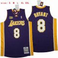 Los Angeless Lakers 8 Kobe Bryant Throwback Purple basketball Jerseys-SG