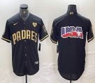 Nike San Diego Padres blank black gold majestic baseball jerseys 02