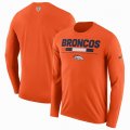 Men's Denver Broncos Nike Orange Sideline Legend Staff Performance Long Sleeve T-Shirt