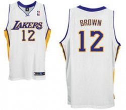 NBA-Los Angeles Lakers #12 Brown white jerseys