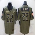 Nike Tennessee Titans #22 Derrick Henry green 2021 Salute to Service Limited Jersey