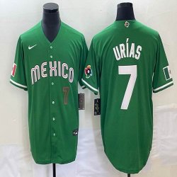 2023 World Cup Mexico #7 Julio Urias green majestic baseball jerseys 08