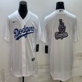 Los Angeles Dodgers Blank white majestic baseball Jerseys-BD