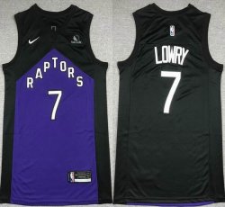 Nike Toronto Raptors #7 Kyle Lowry Purple black basketball Jerseys -XD