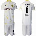 2020-2021 Dortmund club #6 DELANEY white soccer jersey