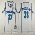 New Orleans Hornets #33 Alonzo Mourning White Stitched NBA basketball Jersey