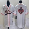 Nike Houston Astros blank white majestic baseball jerseys Joint name -BD 02