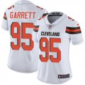 Women Browns #95 Myles Garrett white Nike Color Rush Limited Jerseys