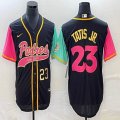 Nike San Diego Padres #23 Fernando Tatis Jr black red green majestic mlb Jerseys Joint name 02