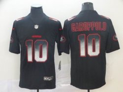 Nike 49ers #10 Jimmy Garoppolo black Color Rush Limited Jersey Fireworks version