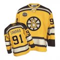 Boston Bruins #91 Savard yellow nhl jersey