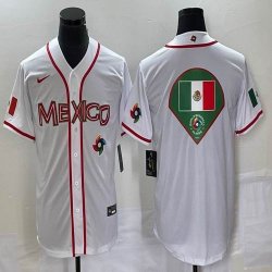 2023 World Cup Mexico blank white majestic baseball jerseys 18