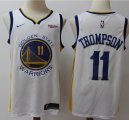 Nike Golden State Warriors #11 Klay Thompson white basketball jerseys -S8