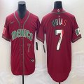 2023 World Cup Mexico #7 Julio Urias red majestic baseball jerseys 61