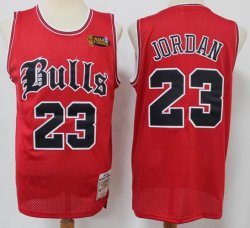 Chicago Bulls #23 Michael Jordan red Retire throwback basketball jersey