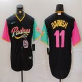 Nike San Diego Padres #11 Yu Darvish black green pink majestic mlb Jerseys 01