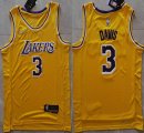 Nike Los Angeles Lakers #3 Anthony Davis Yellow NBA jerseys 75th-LC