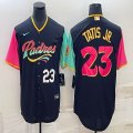 Nike San Diego Padres #23 Fernando Tatis Jr black majestic mlb Jerseys city version 02