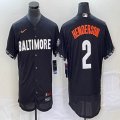 Nike Baltimore Orioles #2 Gunnar Henderson black Flexbase Authentic Collection Jersey -BD 01