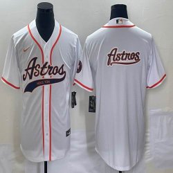 Nike Houston Astros blank white majestic baseball jerseys Joint name -BD 06