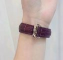 Women High Quality purple Gummy Watch Band with Omega Logo on Buckle 004