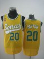 Seattle SuperSonics #20 Gary Payton yellow NBA basketball Jersey