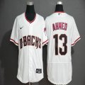 Arizona Diamondback #13 Nick Ahmed white Flexbase Authentic Collection Jersey