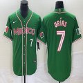 2023 World Cup Mexico #7 Julio Urias green red majestic baseball jerseys 173