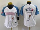 Youth 2023 World Cup Mexico #7 Julio Urias white skyblue majestic baseball jerseys 02