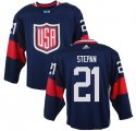 United States 2016 World Cup #21 Derek Stepan blue Hockey jerseys