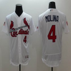 2016 St.Louis Cardinals #4 Yadier Molina white Flexbase Authentic Collection Jersey