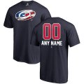 Men's Carolina Hurricanes Fanatics Branded Navy Personalized Name and Number Banner Wave T-Shirt