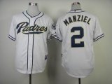 San Diego Padres Johnny Manziel #2 whiteMLB jersey