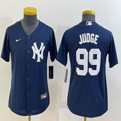 Youth Nike New York Yankees #99 Aaron Judge blue majestic baseball Jersey-BD