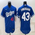 Nike Los Angeles Dodgers #43 Syndergaard blue Flexbase Authentic Collection Jersey