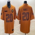 New York Jets #20 Breece Hall 2023 Brown Salute To Service Limited Jerseys