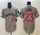 Nike Minnesota Twins #23 Royce Lewis beige majestic baseball jerseys-BD 03